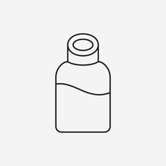 water bottle line icon