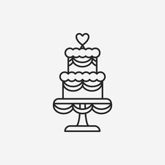 dessert cake line icon