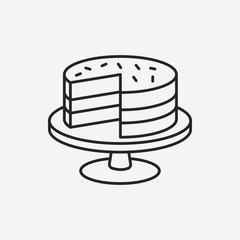 Fototapeta na wymiar dessert cake line icon