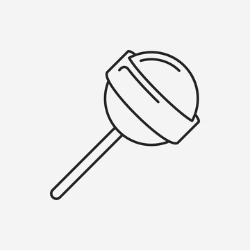 lollipop line icon