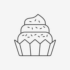 dessert cake line icon