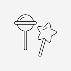 lollipop line icon