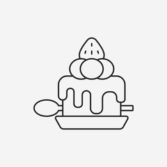 dessert cake line icon