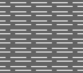 Monochrome pattern with white horizontal brick stripes