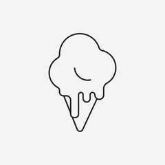 dessert ice cream line icon