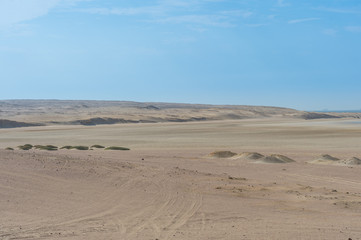 Fototapeta na wymiar the Paracus National Reserve, Peru - Red Desert moutain view