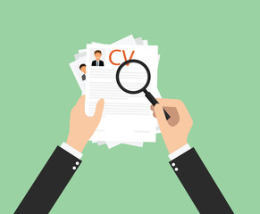 analysis business professional to get new recruitment from employee cv