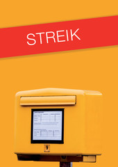 Post Streik Briefkasten DHL Streiken Deutsche-Post Briefe Infopost  Post Streik