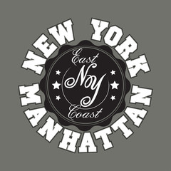 New York City Typography Graphics T-shirt