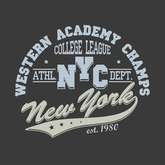 Fototapeta premium New York City Typography Graphics T-shirt