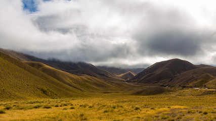 Obraz premium Lindis Pass, South Island, New Zealand