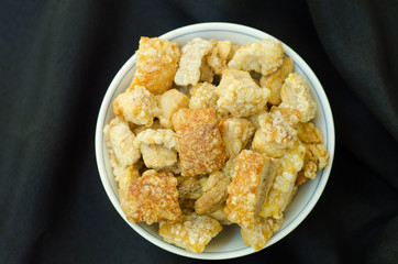 Pork rind favorite food in Thailand
