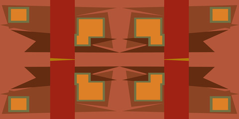 Orange and Brown Square Pattern
