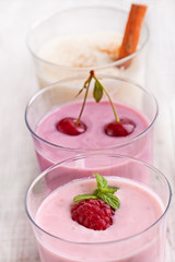 fresh delicious fruit yogurt