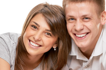 Couple close portrait