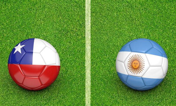 2015 soccer tournament, teams Chile vs Argentina