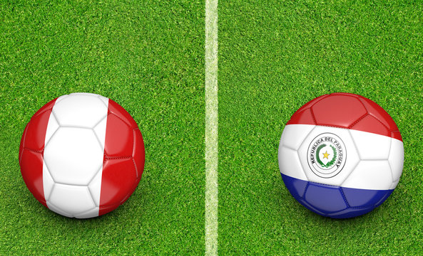2015 soccer tournament, teams Peru vs Paraguay