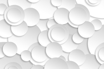 Abstract paper circle design silver background texture.