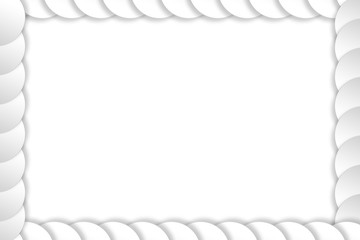 Frame abstract circle white background texture.