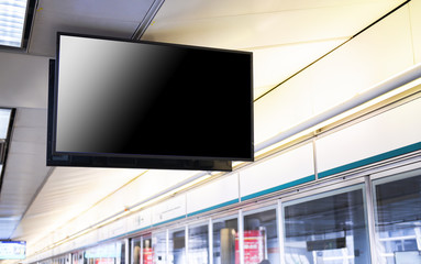 LCD Screen announcement at public transportation terminal