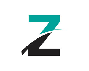 Z Letter Swoosh Modern Logo