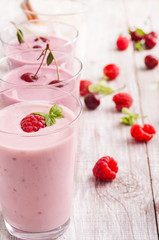 fresh delicious fruit yogurt