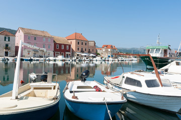 Fototapeta na wymiar Starigrad harbor, Hvar, Croatia.