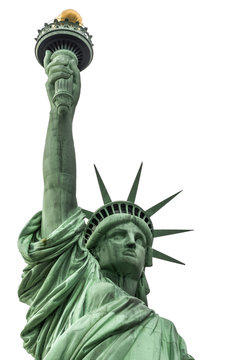 Statue of Liberty isolated on a white background