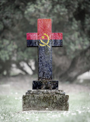 Gravestone in the cemetery - Angola