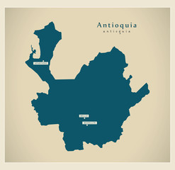 Modern Map - Antioquia CO