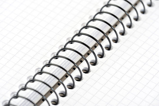 Spiral notebook closeup