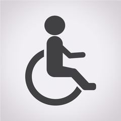 Human on wheelchair Disabled icon