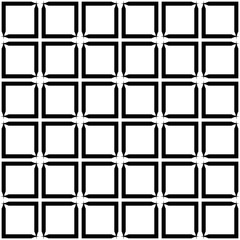 Black and white geometric seamless pattern, abstract background.