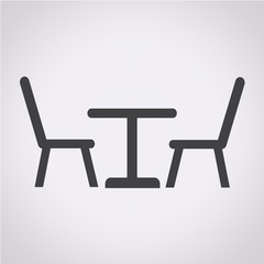 Table with chairs icon