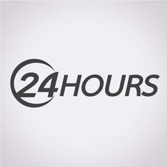 24 hours logo icon