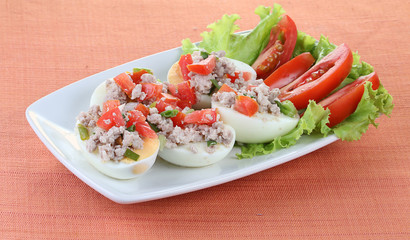 Egg plants spicy salad