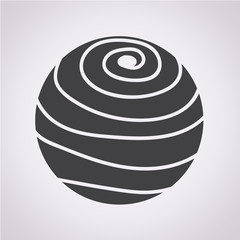 Sphere abstract lines icon