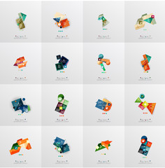 Fototapeta premium Modern geometric design temlates, universal diagram, banner