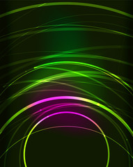 Glowing circle in dark space