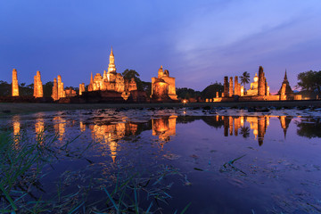 Obraz premium Sukhothai historical park, the old town of Thailand in 800 years ago