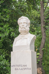 Aristotelis Valaoritis statue in Sintagma Athens.