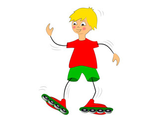 junge mit inlinern