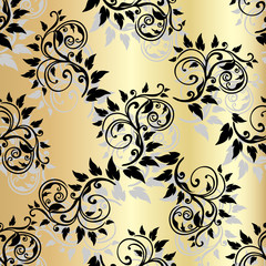 Abstract leaf seamless pattern