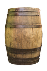 Wooden Barrel. Isolated.
