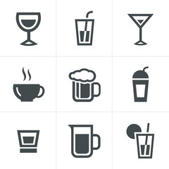 Drink  Icons Set, Vector Design