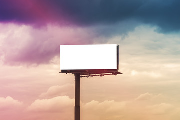Blank Outdoor Advertsing Billboard Against Cloudy Sky © Bits and Splits