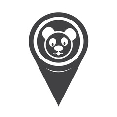 Obraz premium Map Pointer Panda Icon
