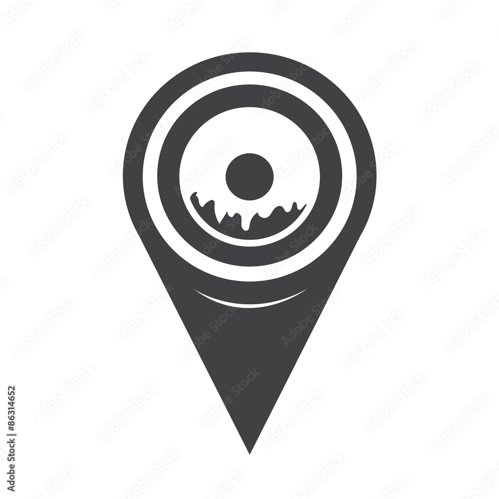 Poster map pointer donut icon