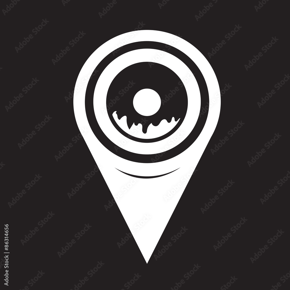 Poster map pointer donut icon