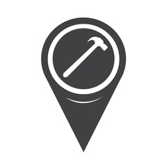 Map Pointer Hammer Icon